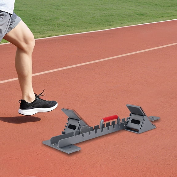 ToppiJoy Adjustable Professional Track Starting Blocks-Aluminum Alloy Sprint Starting Blocks with 4 Angle Settings, Span&Non-Slip Pedals for Track and Field Athletes, Competition, Training