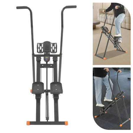 ToppiJoy Adjustable Stair Stepper for Home Gym Exercise, Vertical Climber Workout Machine for Full-Body Workout Exercise Climber, Compact Folding Cardio Exercise Climber with Handlebar & Pedals