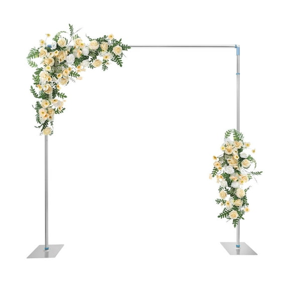 ToppiJoy Adjustable Telescopic Portable Pipe and Drape Backdrop Stand Kit Splitly, Wedding Party Event Studio Photography Background Support System Trade Show Curtain Frame Stand Hold up 22lbs