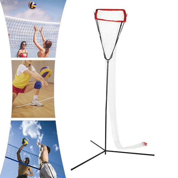 ToppiJoy Adjustable Volleyball Training Net Frame with Practical Black Straps Ground Spikes & Stable Base,Volleyball Training Equipment for Gymnasiums, Playgrounds, Beaches