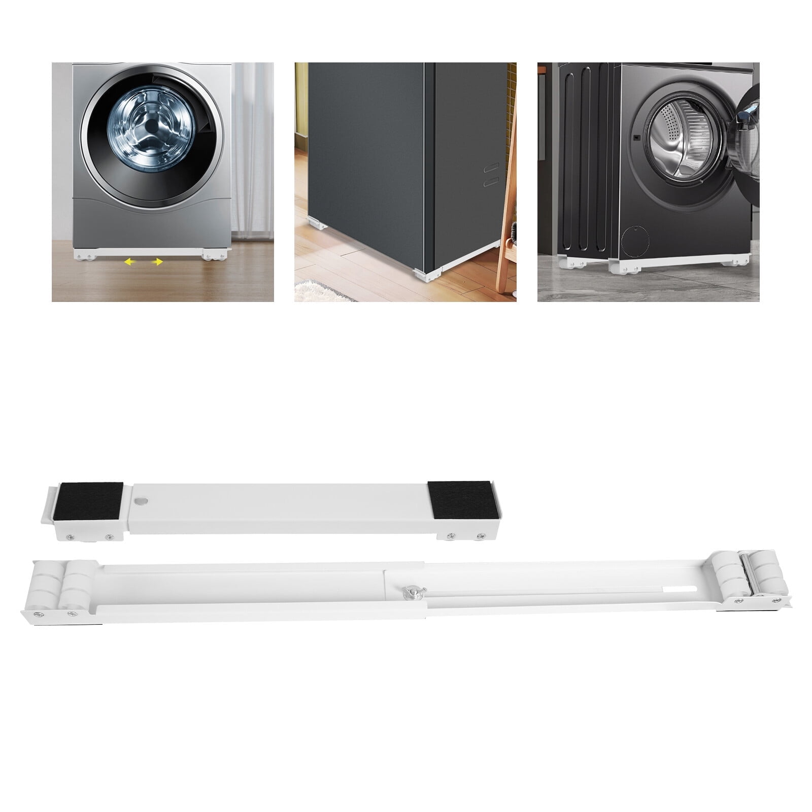 ToppiJoy Adjustable Washing Machine Base Stand, Washing Machine Base Stand, for Washer and Dryer, Refrigerators, White