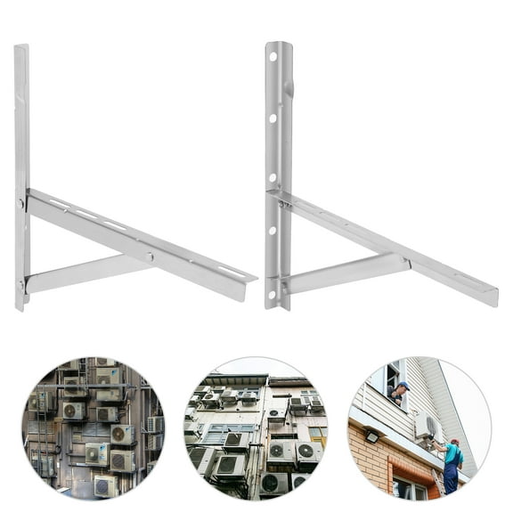 ToppiJoy Air Conditioner Mounting Brackets, Stainless Steel Outdoor Unit Support for 1-1.5p AC Units, Foldable & Wall-Mounted Bracket, 440lbs Load Capacity