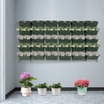 thumbnail image 1 of ToppiJoy Army Green Wall-Mounted Planter,30 Pots Hanging Vertical Wall Planter,for Railing, Balcony, Fence, 1 of 13