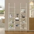 thumbnail image 1 of ToppiJoy Clear Acrylic Bookshelf Wall Mounted, Ladder Bookshelf with Open Shelves, Multipurpose Bookcase for Living Room, Bathroom, Office (5-Tier, 14 Shelves), 1 of 10