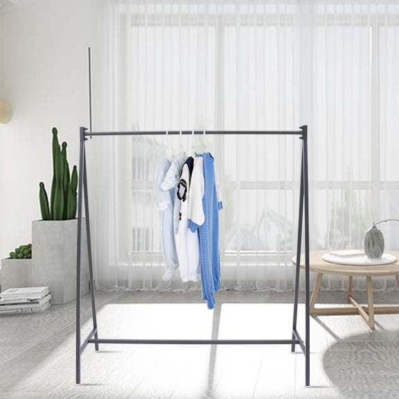 ToppiJoy Clothes Retail Heavy Duty Garment Racks, Metal Clothing Store Hanger Storage Shelves, Modern Floor-Standing Display Rack for Laundry Style 9