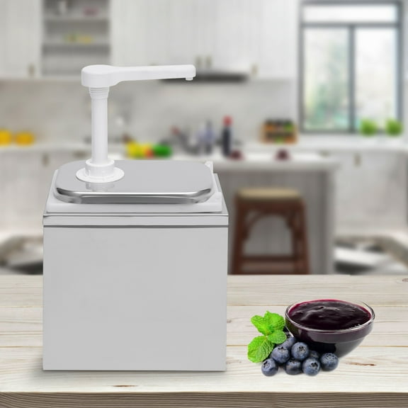 ToppiJoy Condiment Pump Station, Single Head Sauce Dispenser Pump Food Dispenser for Sauces, Ketchup and Other Liquid Sauces 7.9*5*13in