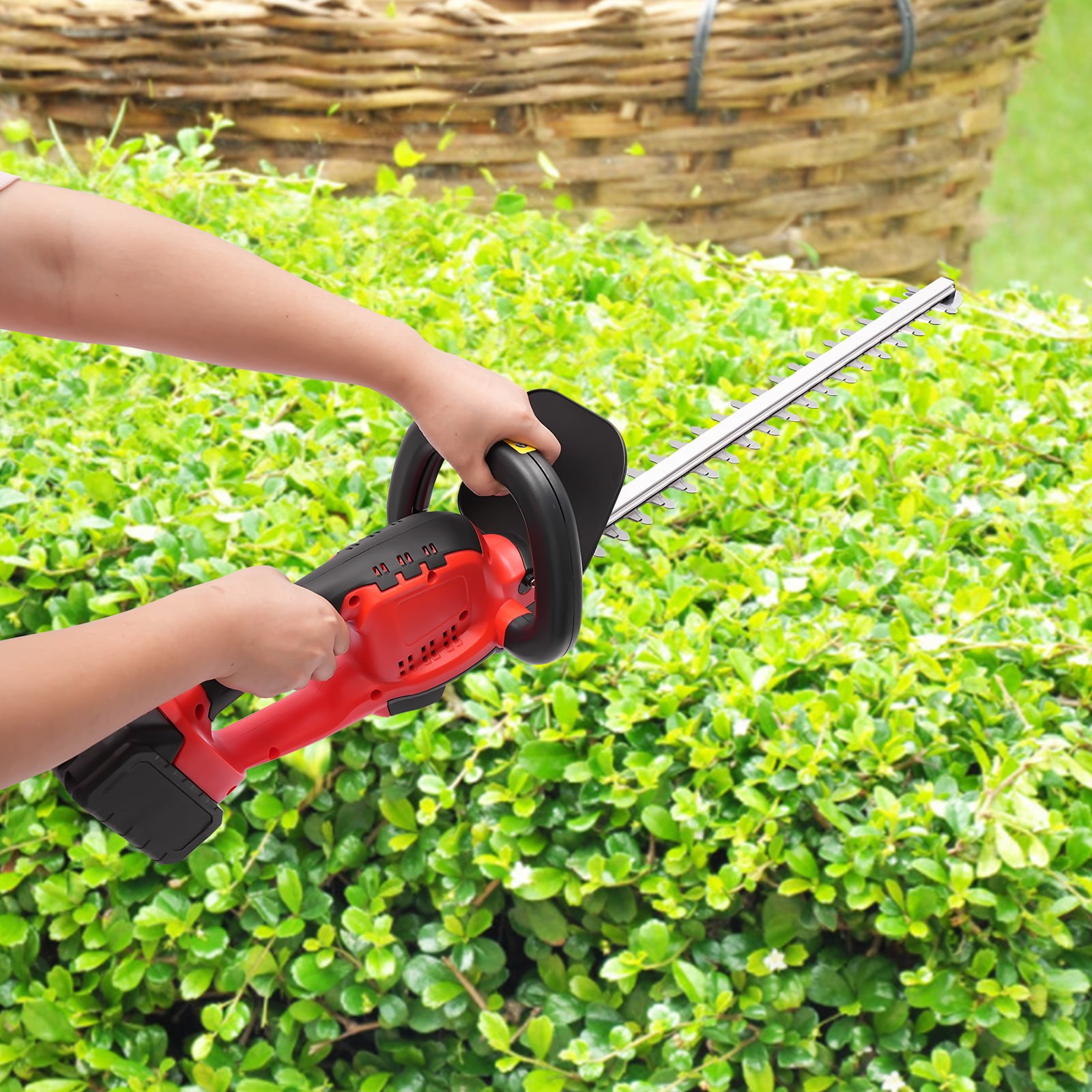 ToppiJoy Cordless Double-Blade Hedge Trimmer, Lightweight Brushless Motor for Effortless Garden Trimming