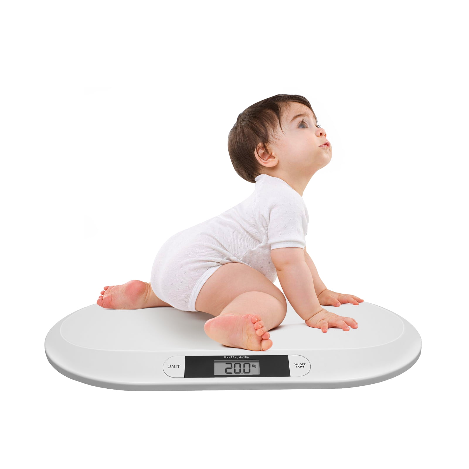 ToppiJoy Digital Baby Scale for Infant & Pet Weighing with LCD Display, Tare Function, 44 Lb Capacity, Multi-Unit Conversion (kg/lbs/st)