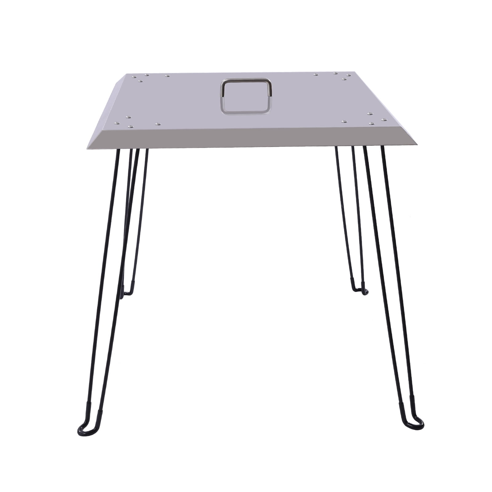 ToppiJoy Fire Pit Heat Deflector - Foldable Stainless Steel Lid with Handle - Portable Heat Shield for Outdoor Fire Pits, Provides Warmth & Protection for Camping & Picnics