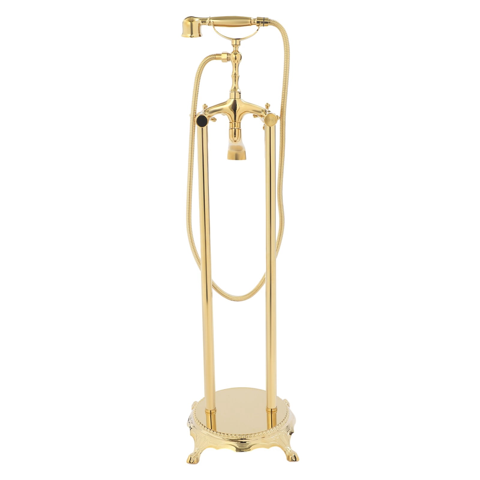 ToppiJoy Freestanding Bathtub Faucet, Tub Filler with Handheld Shower (Gold)
