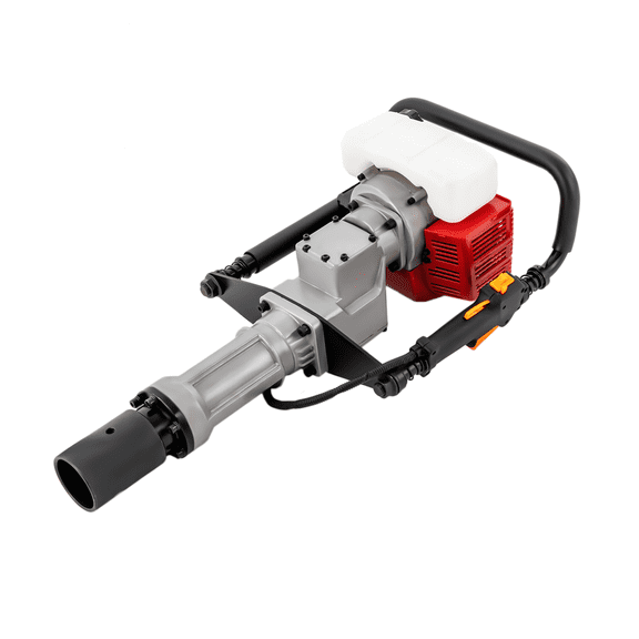 ToppiJoy Gas-powered T-post driver, 1900W 52cc two-stroke engine, 6500RPM speed, efficient and precise pile driving, large semi-transparent fuel tank, shock absorption springs for smooth operation