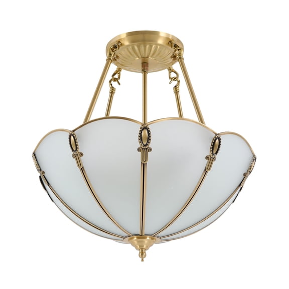 ToppiJoy Gold Ceiling Light with Peacock Feather Design, Retro Pendant Lamp