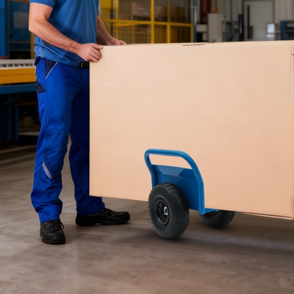 ToppiJoy Heavy Duty Panel Dolly with 2 Wide Rubber Tires, Adjustable Side Panels for Drywall Door Material Transport