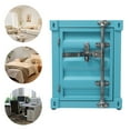 thumbnail image 1 of ToppiJoy Industrial Style End Table, Creative Vintage Container Cabinet with Combination Lock, Iron Bedside Table for Bar, Home (Blue), 1 of 28