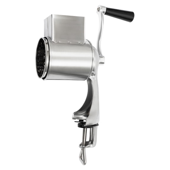 ToppiJoy Manual Round Food Slicer with 5 Drum Blade Grinding Tool Set, Vegetable Slicer Nut Grinder (with Table Clamp)
