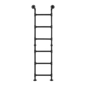 ToppiJoy Metal Step Ladder, Wall Mounted Bunk Bed Window Well Egress Ladder, for Attic Loft Dorm (6 Steps)
