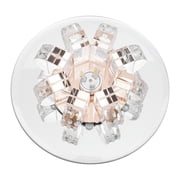 ToppiJoy Modern Round Crystal Chandelier Flush Mount LED Ceiling Light Fixture Pendant Lamp for Dining Room Bedroom Livingroom