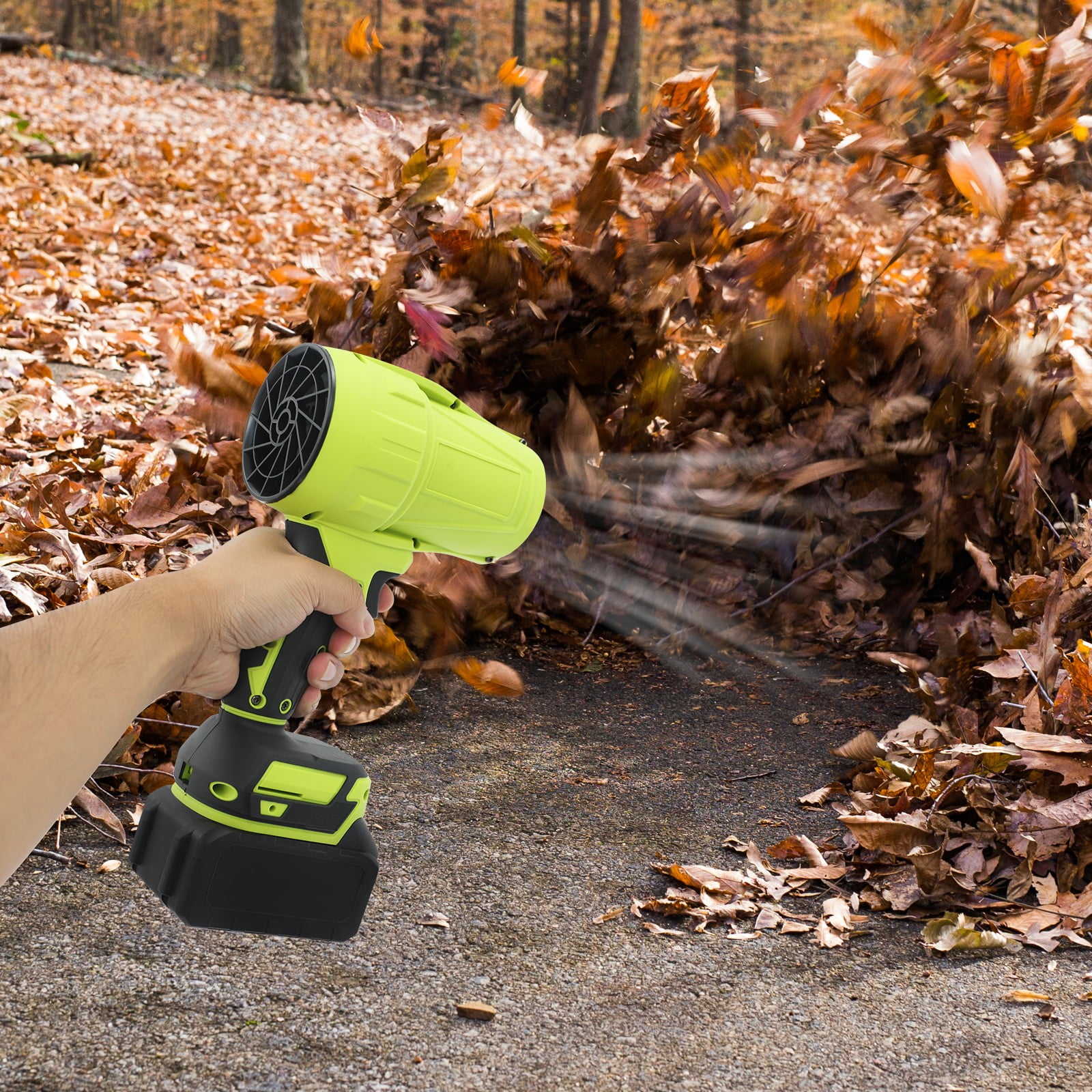 ToppiJoy Portable Cordless Leaf Blower, Dust Cleaner with Lithium Battery, 540G Wind Pressure, Air Duster Handheld Blowers for Outdoor Activities, Family Courtyards(Green)