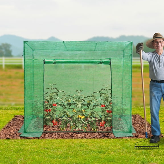 ToppiJoy Portable Freestanding Greenhouse for Outdoors, Greenhouse Kit with Window Indoor for Porches Courtyards Decks Balconies Gardens (Green)