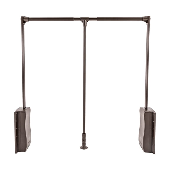 ToppiJoy Pull Down Closet Rod, 35-47.2 in Aluminum Alloy Mounted Closet Systems (Coffee)
