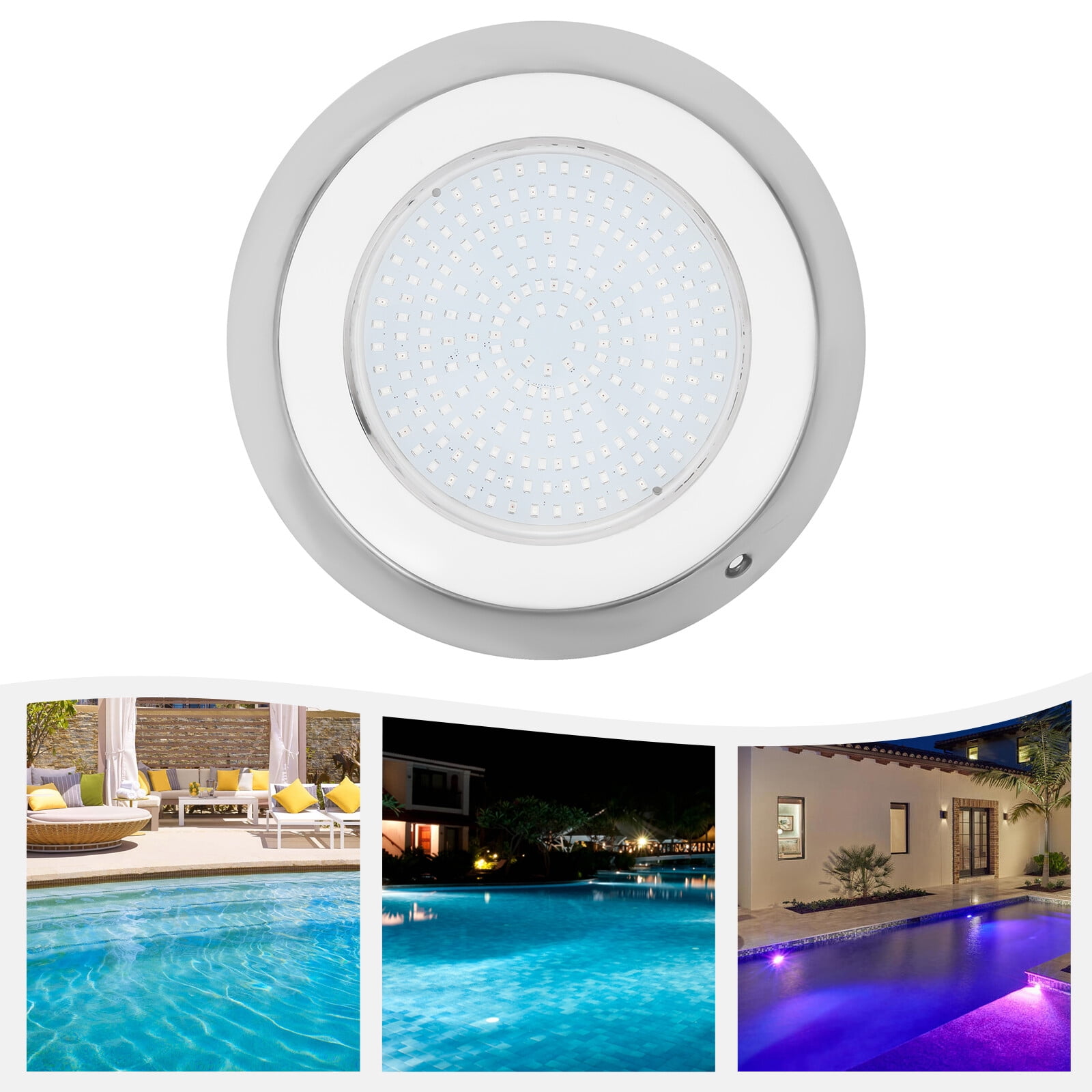 Pool Led Lamp ToppiJoy RGB LED 18W Round Swimming Pool Light Spa Light Stainless ...