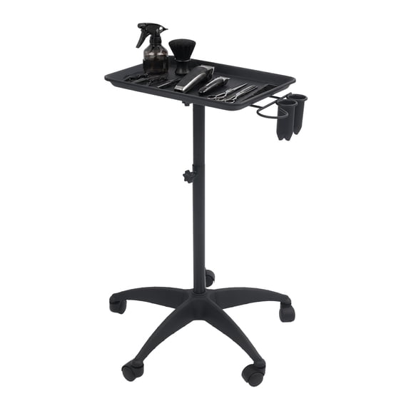 ToppiJoy Salon Trolley Cart with Adjustable Height and Rolling Wheels – Large Capacity Tray with Tool Holder for Hair Salons and Barber Shops