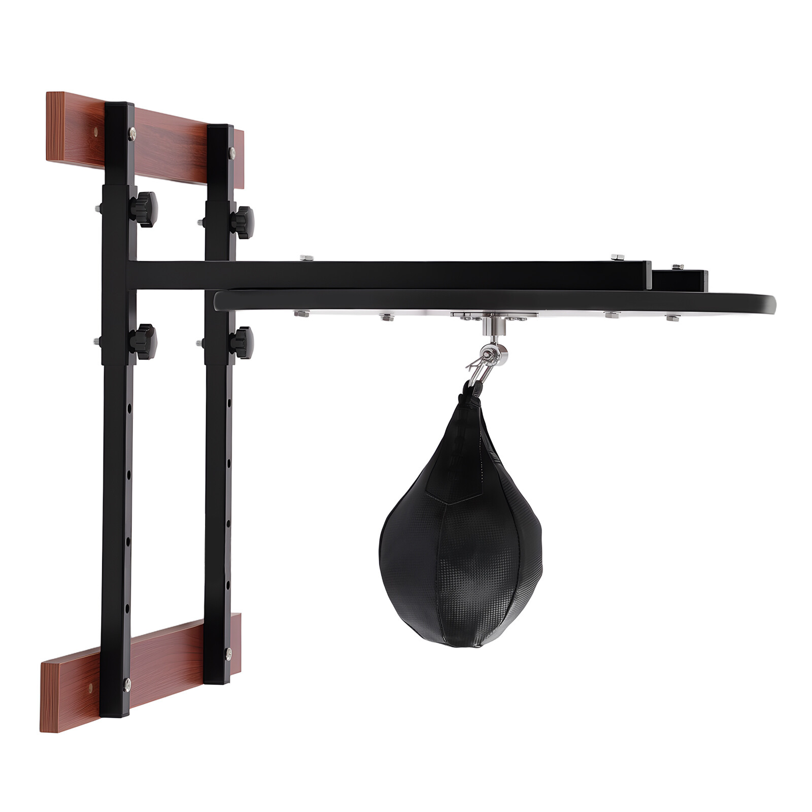 ToppiJoy Speed Bag Platform Kit, Heavy Duty Boxing Training Equipment, Wall Mount Adjustable Speed Bag Set for Reflex & Coordination(Black）