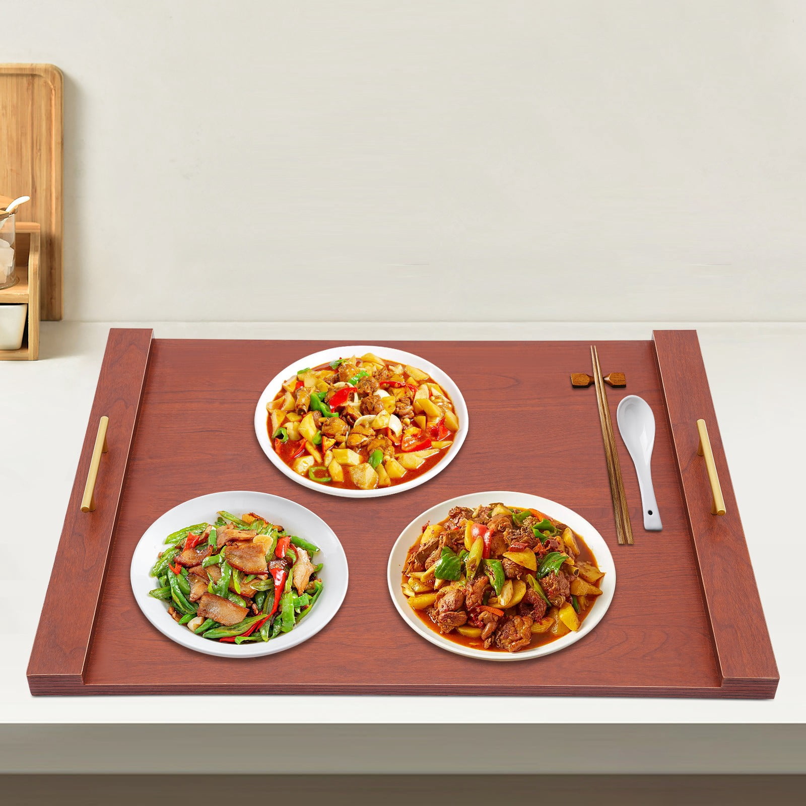 ToppiJoy Stove Top Cutting Board with Handles, Kitchen Sink Cover for Counter Space, Noodle Board Stove Cover for Kitchen (Brown)