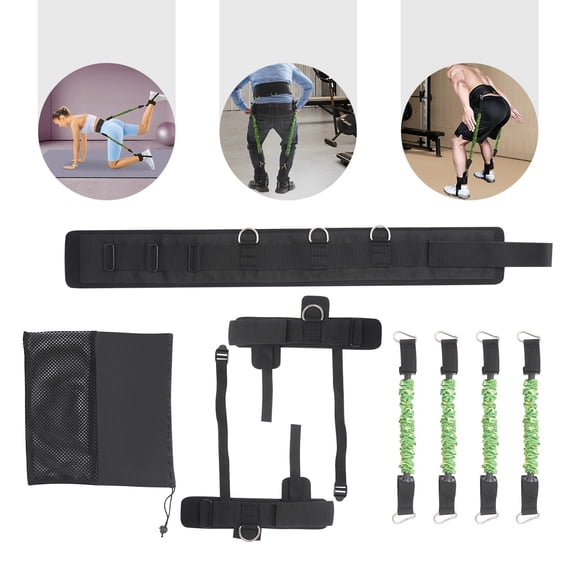 ToppiJoy Vertical Jump Trainer Leg Strength Resistance Bands Set, Jump Resistance Band Adjustable Fixed Ankle Cuff, Leg Resistance Bands for Sports Training