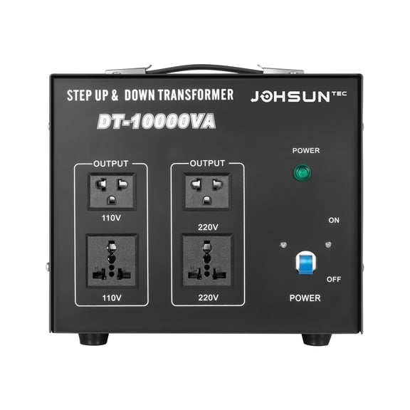 ToppiJoy Voltage Converter 8000W, Step-Up & Step-Down Power Transformer, 4 Sockets, 110V to 220V & 220V to 110V Conversion for Household & Electronic Appliances