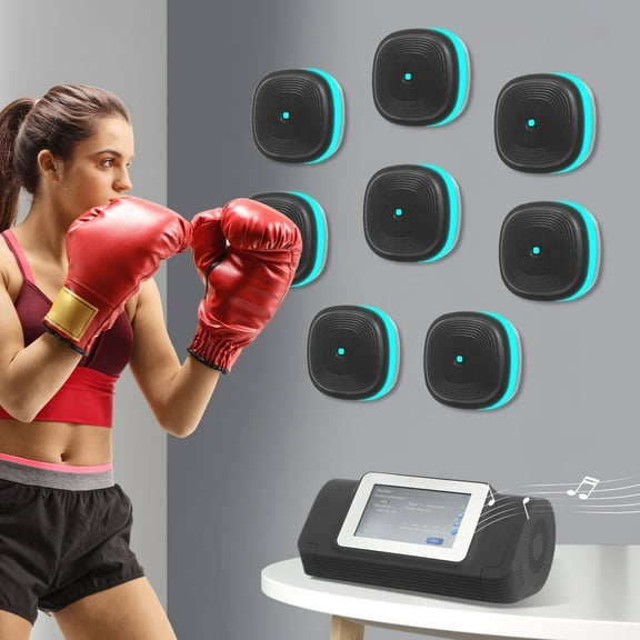 ToppiJoy Wall Mounted Split Music Boxing Machine, Interactive Punching Trainer with 8 Targets ,Bluetooth Smart Wall Boxing Target Workout Machine for Adults & Kids(8 Targets)