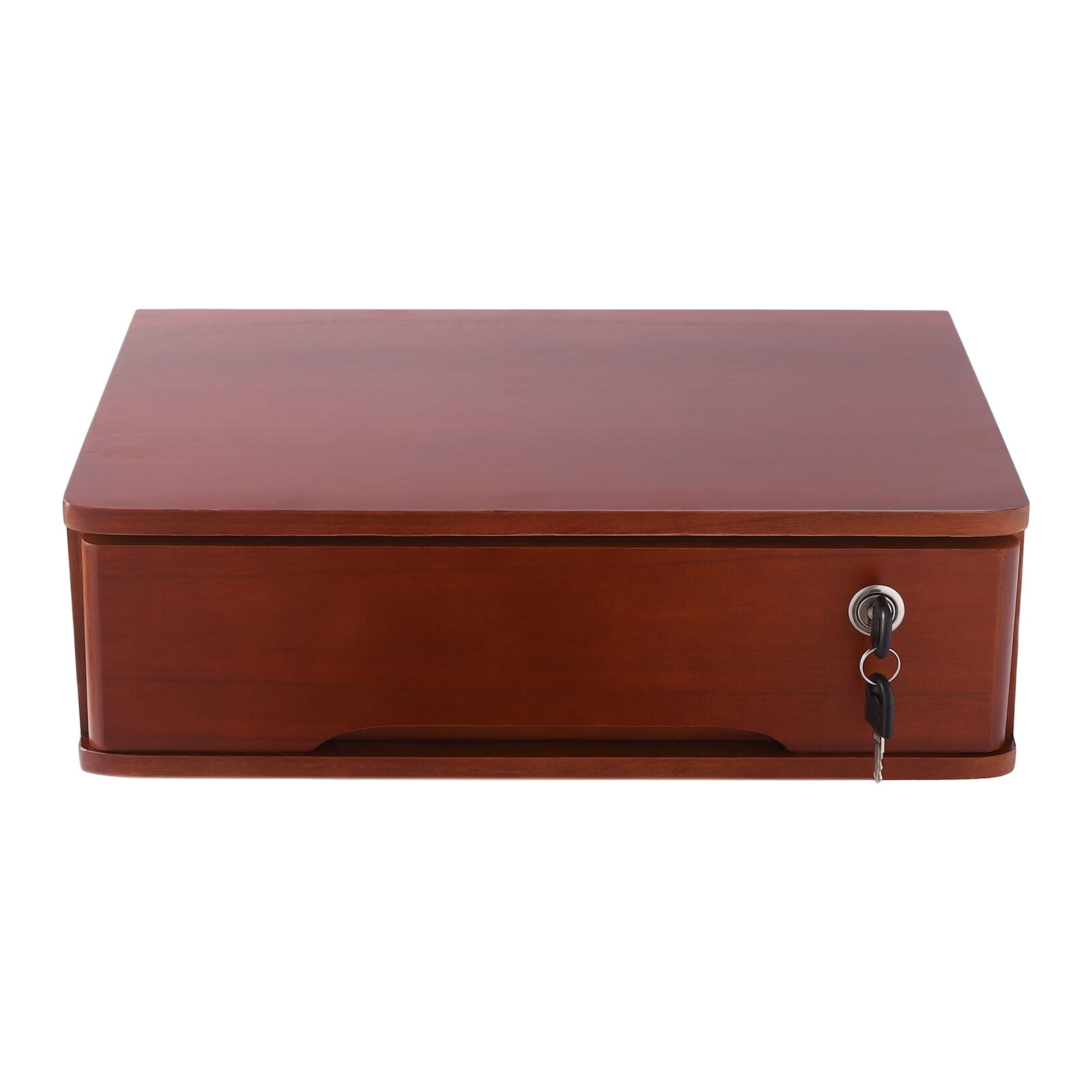 ToppiJoy Wooden Desktop Storage Box with Lockable Drawers, File Cabinet ...