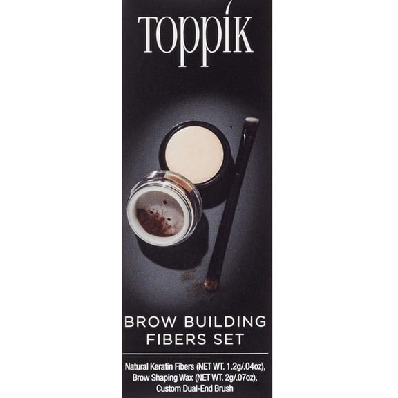 Toppik Brow Building Fiber Set, Light Brown 1 Each