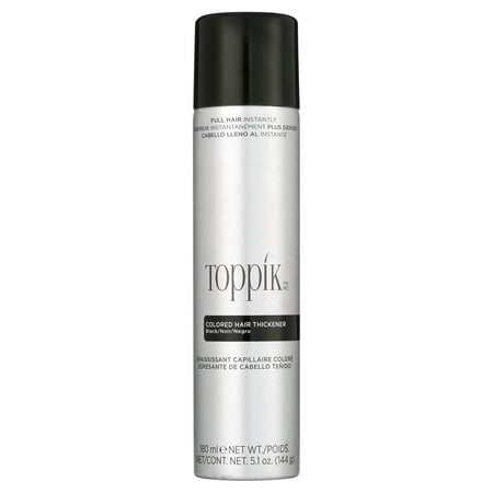 Toppik Colored Hair Thickener Dry Formula Black 5.1oz/144g
