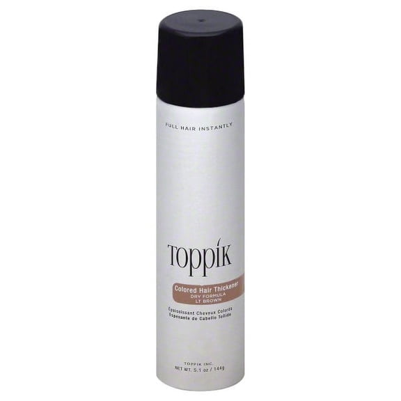 Toppik Dry Formula Lt Brown Colored Hair Thickener, 5.1 oz
