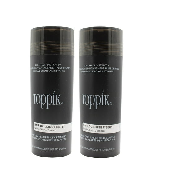 Toppik Full Hair Instantly and Hair Building Fibers White 27.5 g / 0.97 oz - 2 Pack