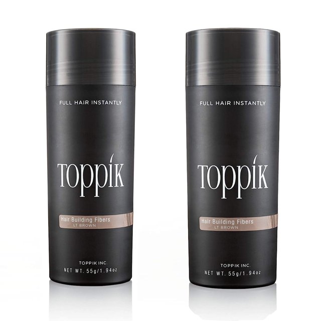 Toppik Light Brown Hair Building Fibers, 55g - Pack of 2, Safe for ...