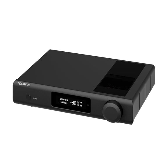 Topping D90 III Discrete HiFi DAC Preamplifier with Bluetooth Remote Control,Black,New