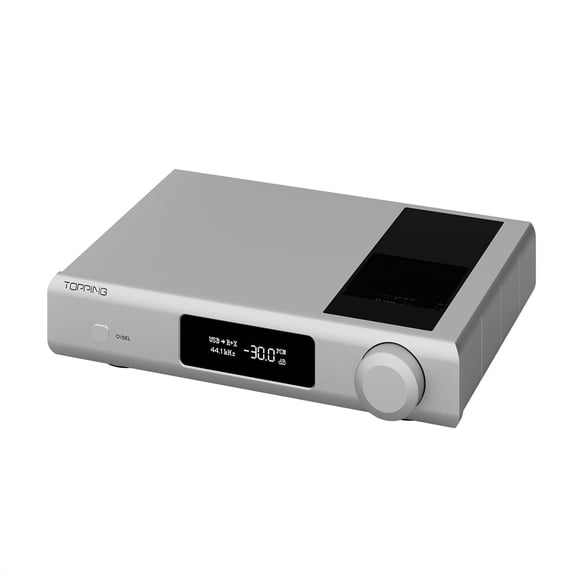 Topping D90 III Discrete HiFi DAC amplifier and Preamplifier with Bluetooth 5.1 and Remote - Silver