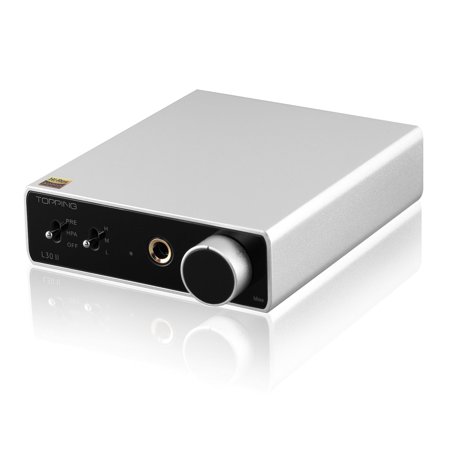 Topping L30II NFCA Linear Headphone Amp,6.35mm Jack 3.5mm Adaptor RCA Input,E30II is the best DAC for L30II (SLIVER)