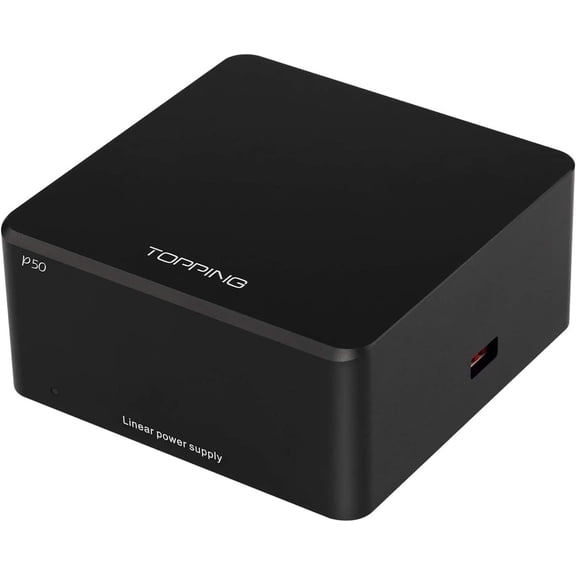 Topping P50 Linear Power Supply for HiFi Audio,5V 1A and 15V 1A Ultra,Low Noise,Global Voltage Support (Black)