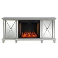 thumbnail image 1 of Toppington Mirrored Smart Electric Fireplace Media Console in Mirror/Silver, 1 of 5