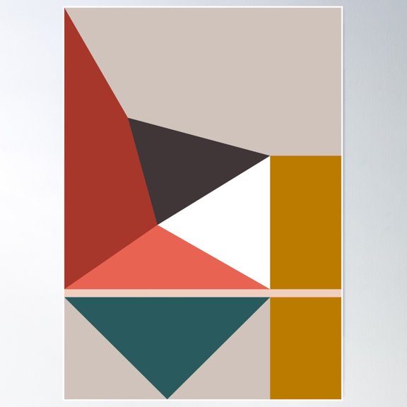 Topple // Abstract Bright Pattern Poster Wall Art, Modern Wall Decor For Living Room Bedroom, 8x12 UNFRAMED