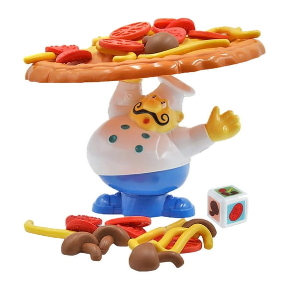 Topple Pizza Game,Tabletop Balancing Pizza Toy, Funny Topple Pizza Game Tabletop Balancing Pizza Toy, Pizza Pile-Up for 2-4 Players,Fun for Family and Friends