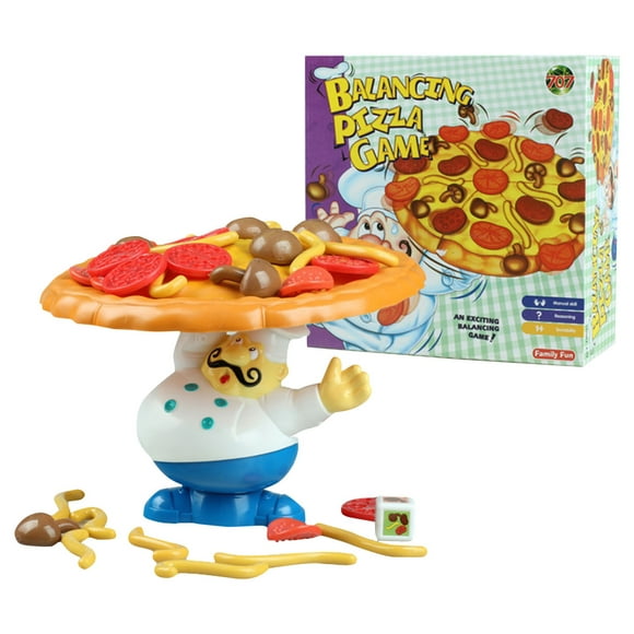 Topple Pizza Game,Tabletop Balancing Pizza Toy, Poppa's Pizza Pile-Up For 2-4 Players,Fun For Family & Friends