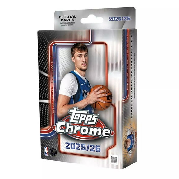 Topps 2025-26 Basketball NBA Chrome Basketball Trading Card Hanger Box