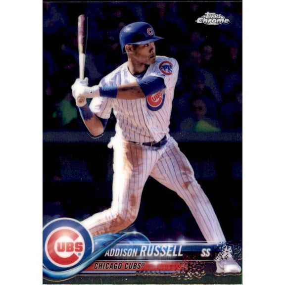 Topps Chrome Base Addison Russell #86 Base Set Chicago Cubs Baseball Card Ungraded Near Mint Chicago Cubs MLB Baseball Trading Card