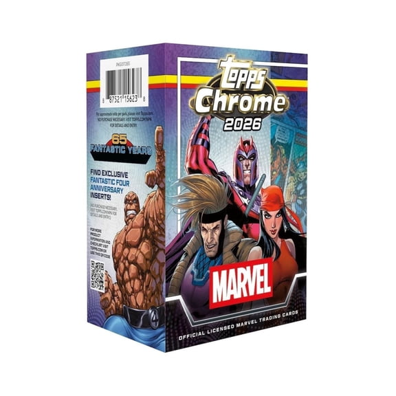 Topps Chrome Marvel Comics 2026 Value Blaster Box Marvel Trading Cards Collectible Card Box