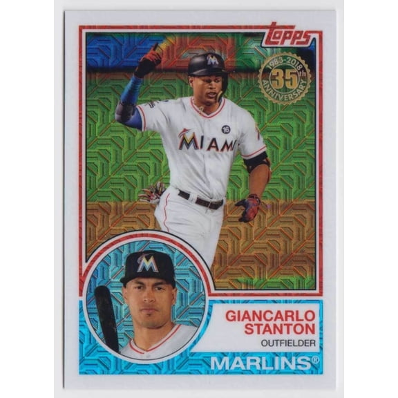 Topps Chrome Silver Pack Series 1 1983 Promo #23 Giancarlo Stanton PSA Ungraded Miami Marlins Baseball Card Miami Marlins MLB Baseball Trading Card