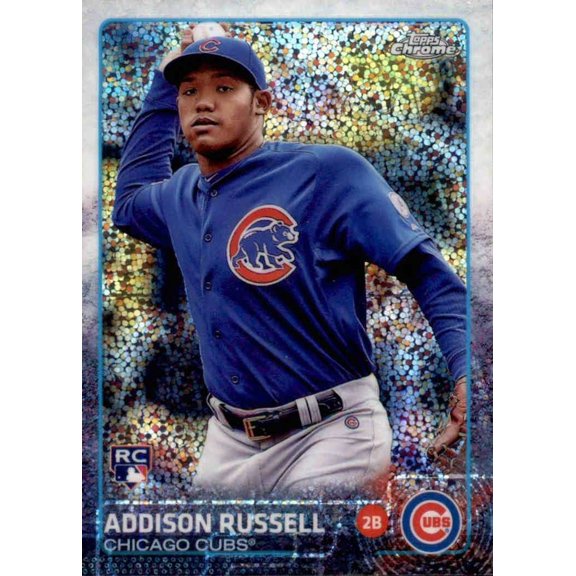 Topps Chrome Update Addison Russell #US220 Rookie Base Set Baseball Card Ungraded Near Mint Chicago Cubs MLB Baseball Trading Card